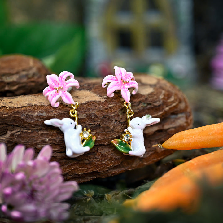 Pendientes de pernos de conejo de Pascua