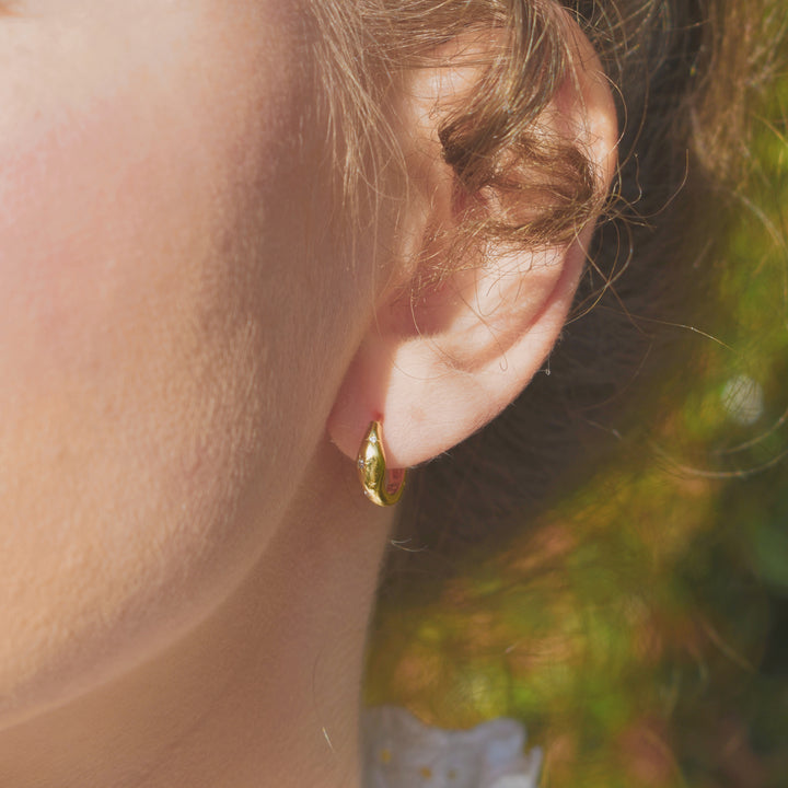 Octagram Star Hoop Small Earrings