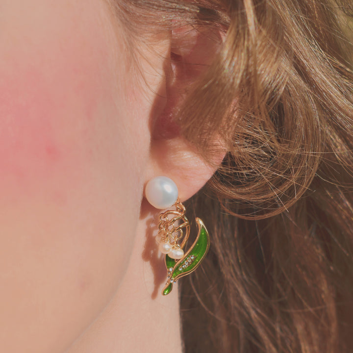May Lily Enamel Earrings
