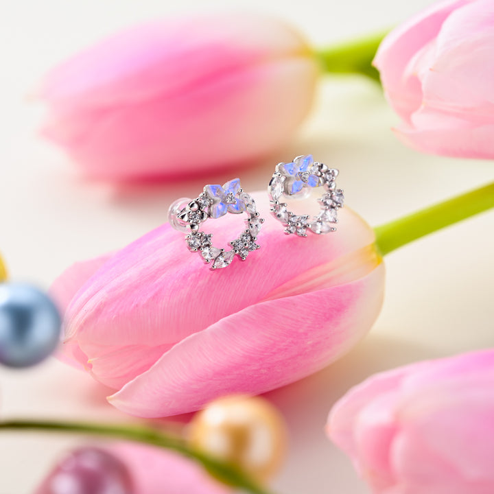 Selenichast Flower Silver Earrings