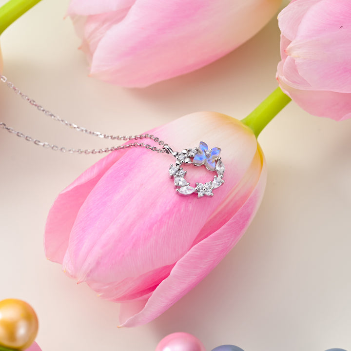 Selenichast Flower Silver Necklace