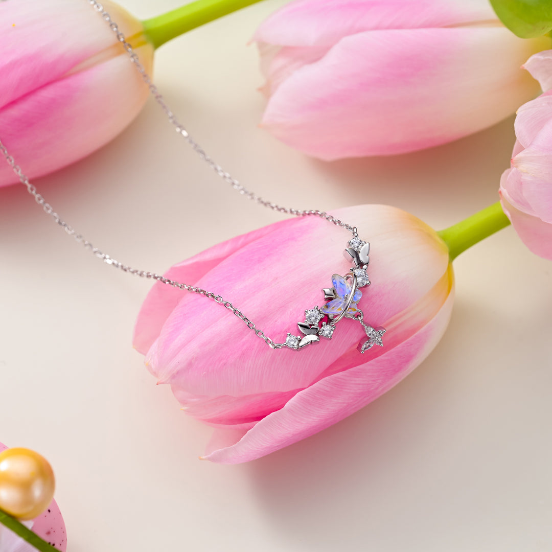 Selenichast Butterfly Silver Necklace
