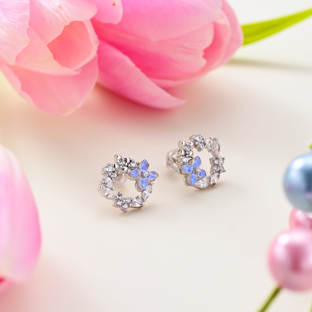 Selenichast Flower Silver Earrings