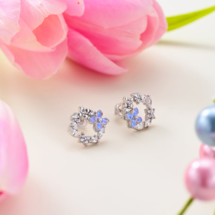 Selenichast Flower Silver Earrings
