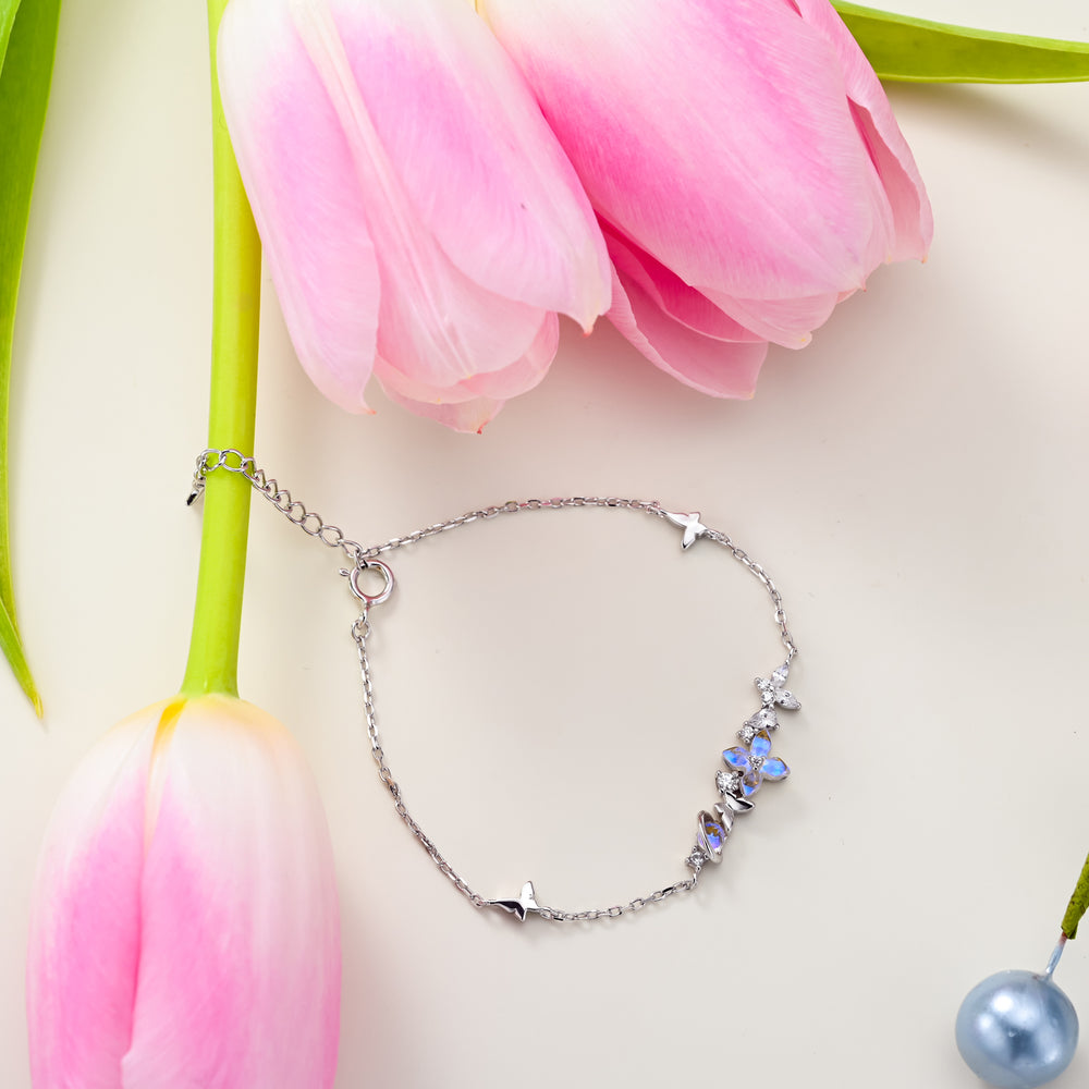 Selenichast Flower Planet Silver Bracelet
