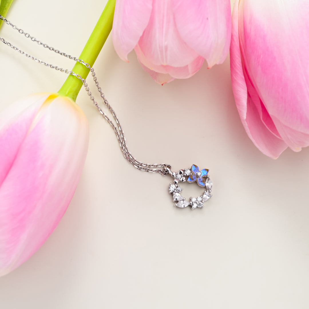 Selenichast Flower Silver Necklace