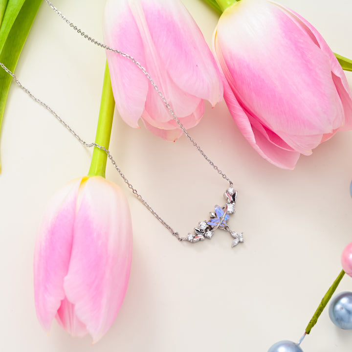 Selenichast Butterfly Silver Necklace