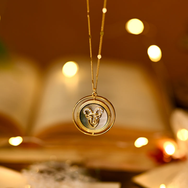 Gold Capricorn Pendant Necklace