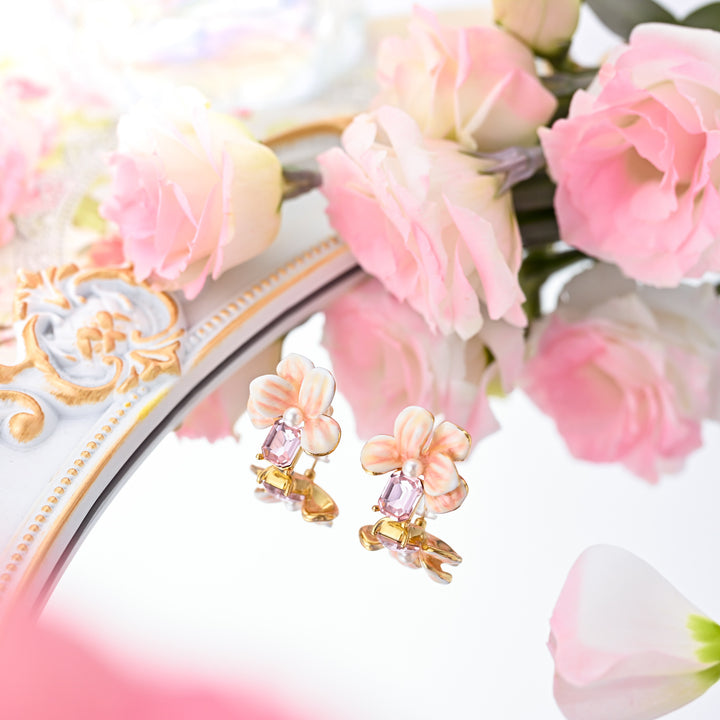 Selenichast Flower Crystal Earrings