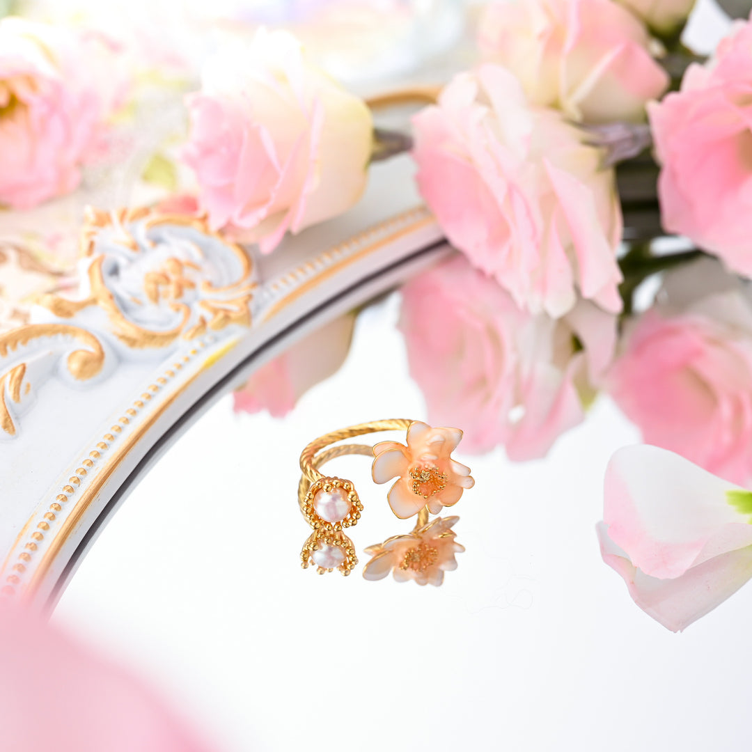 Selenichast Flower Pearl Ring