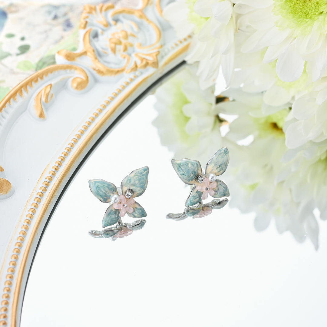 Butterfly Flower Earrings