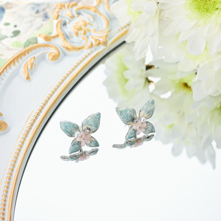 Butterfly Flower Earrings