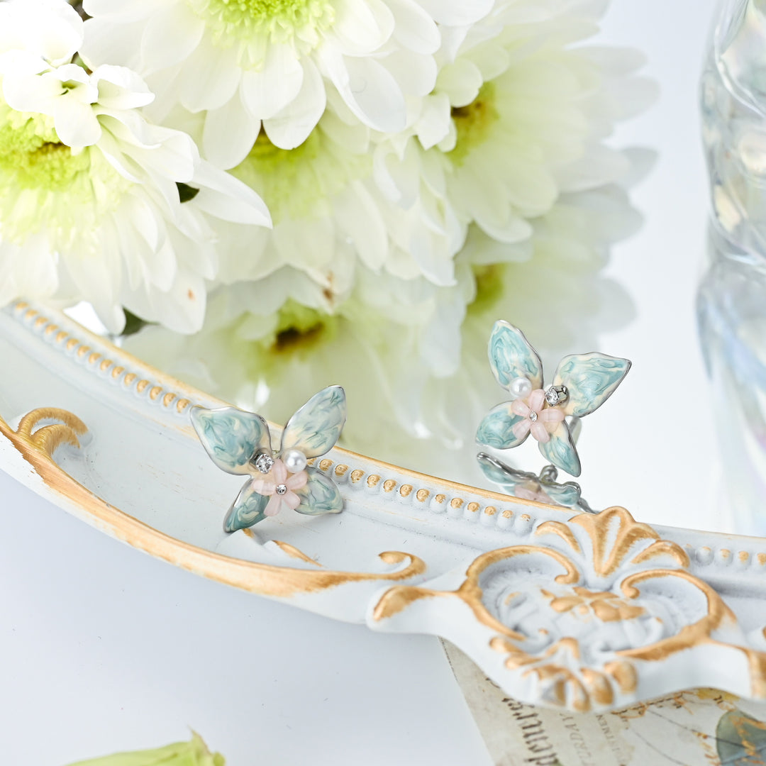 Butterfly Flower Earrings