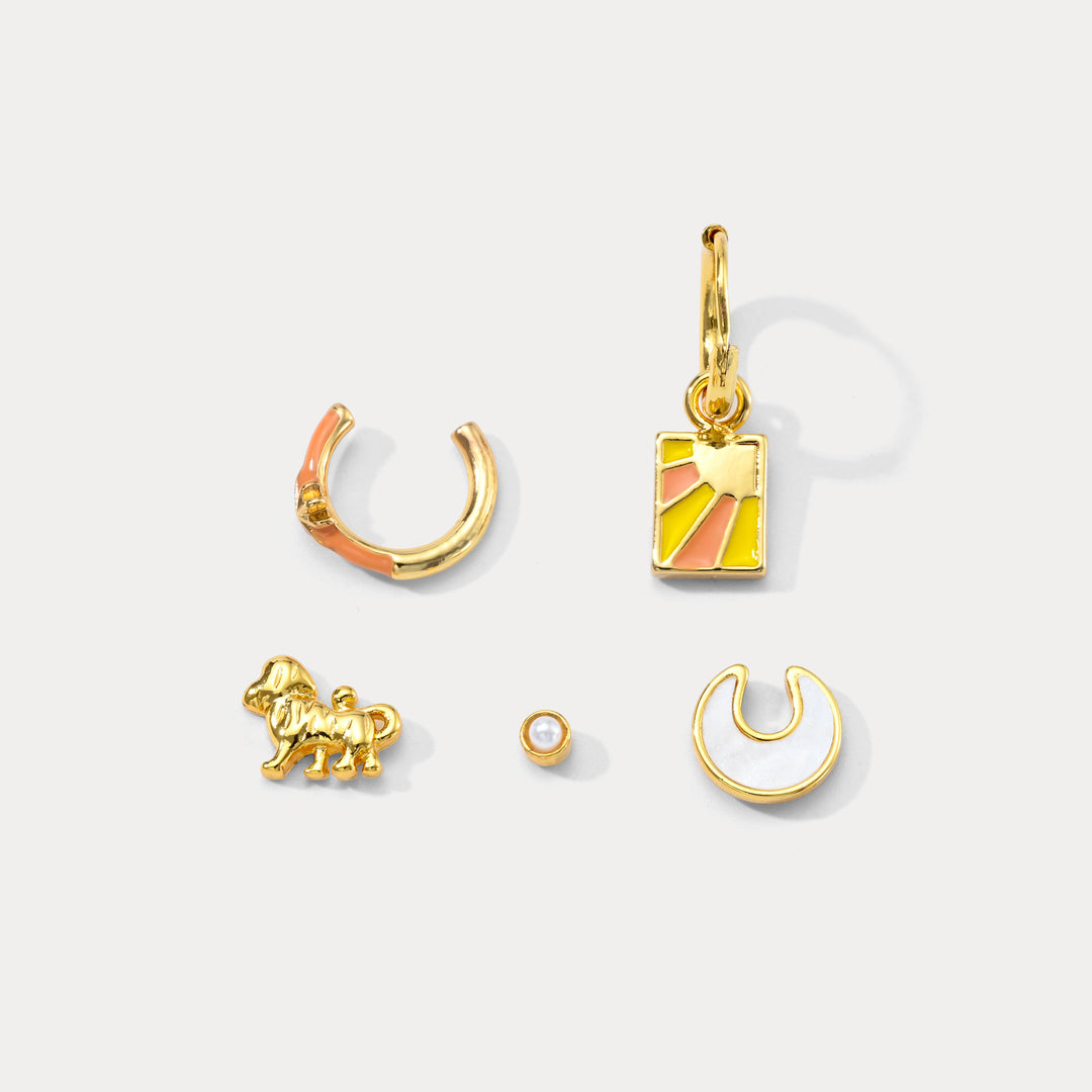 Selenichast Strength Tarot Card Earrings Set