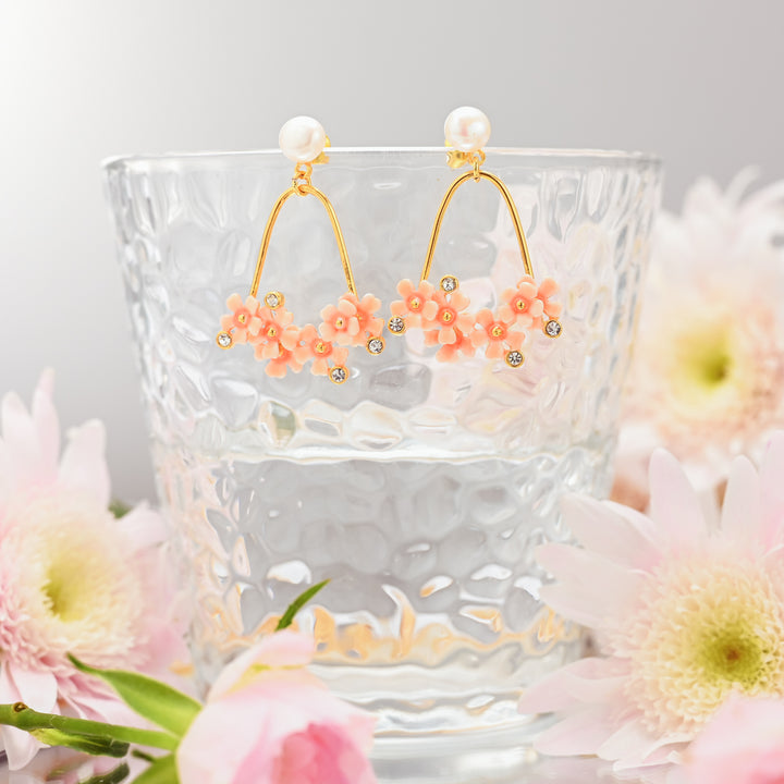 Pink Verbena Earrings