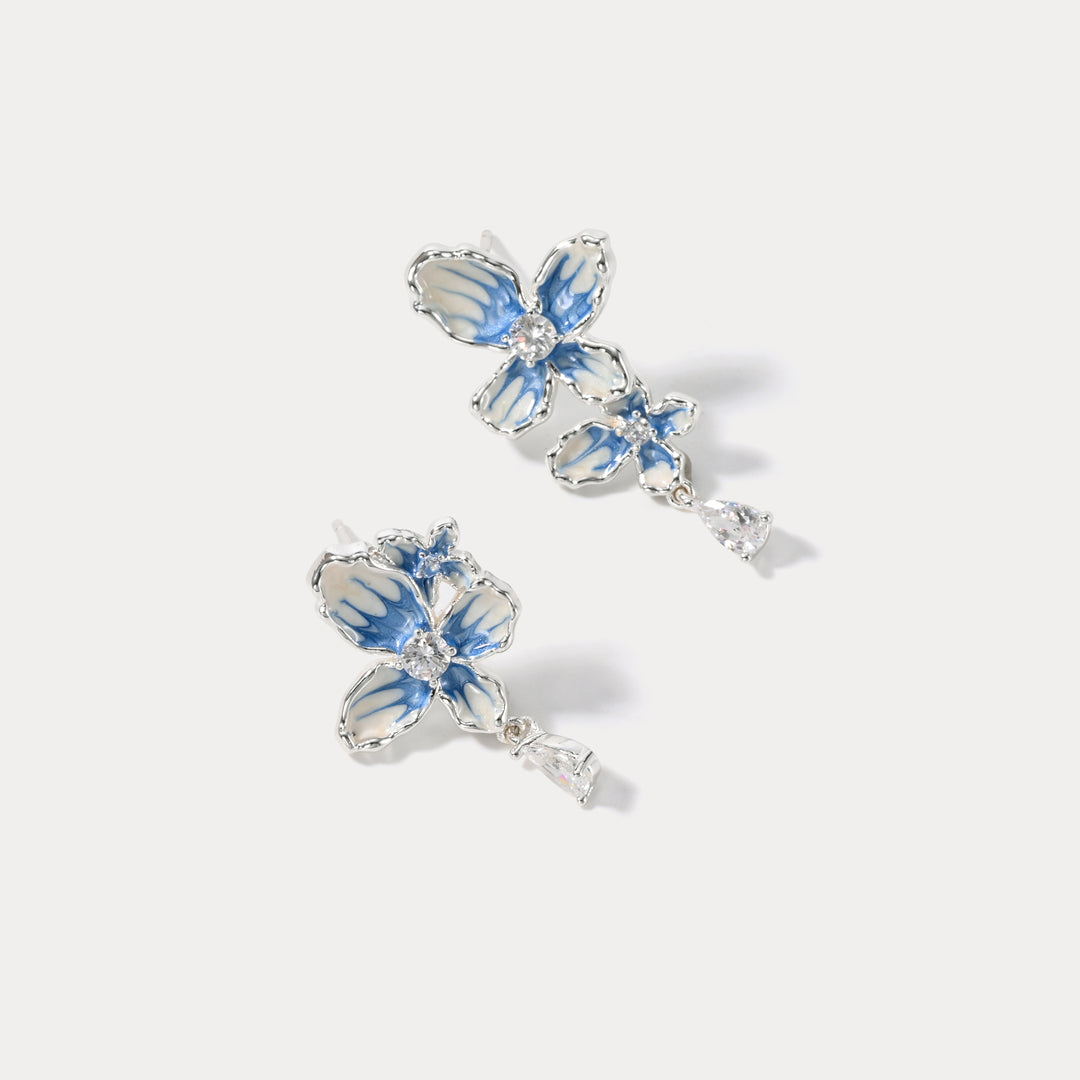 Butterfly Flower Earrings