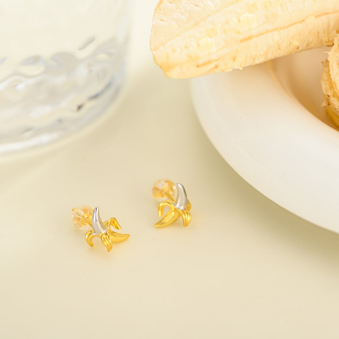 Banana Earrings Silver