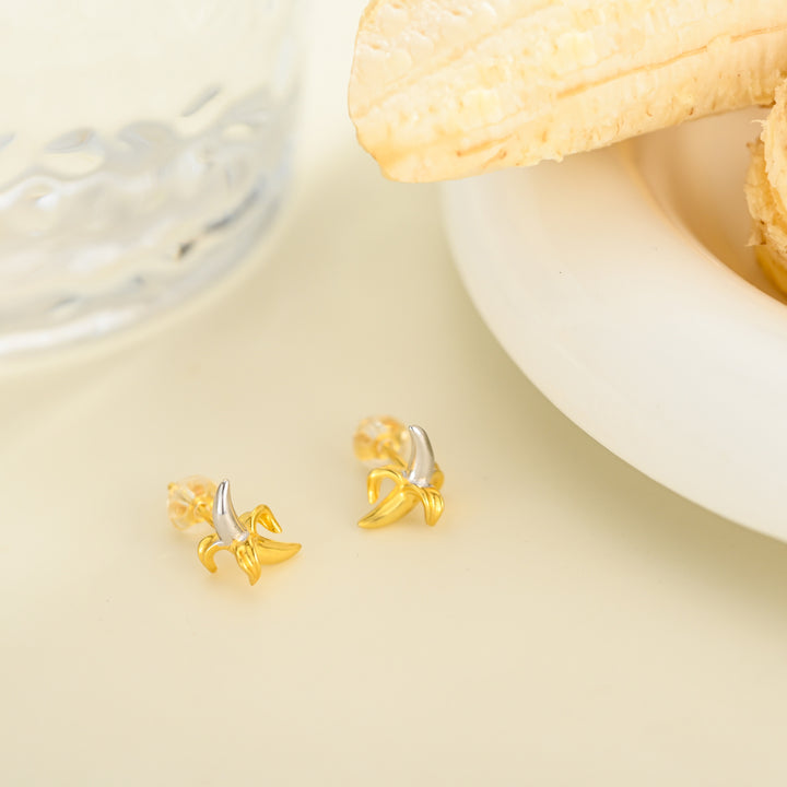 Banana Earrings Silver
