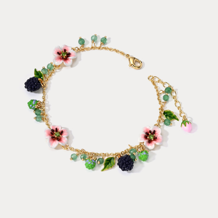 Blackberry Flower Beads Bracelet