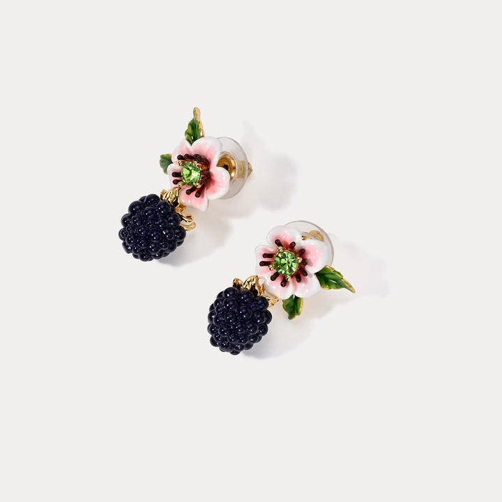 Blackberry Flower Earrings