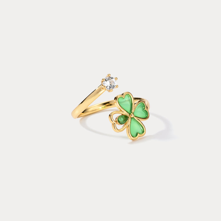 Selenichast Four Leaf Clover Ring