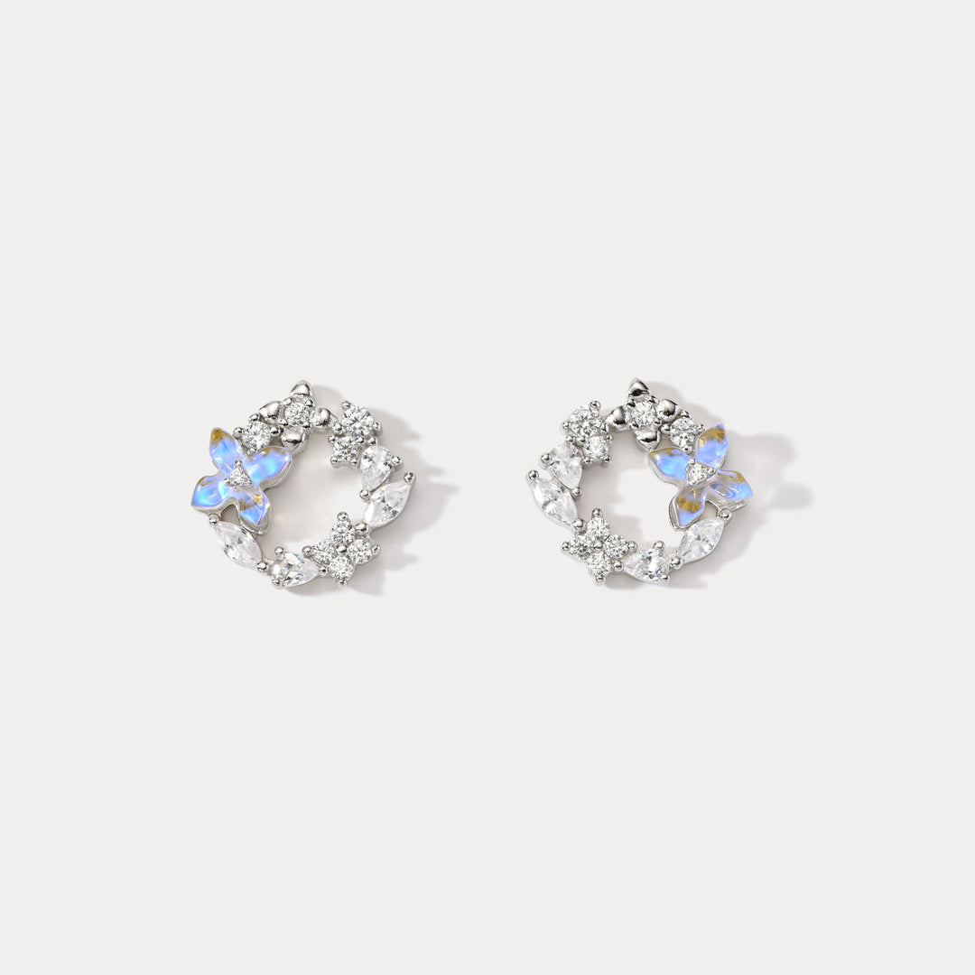 Selenichast Flower Silver Earrings