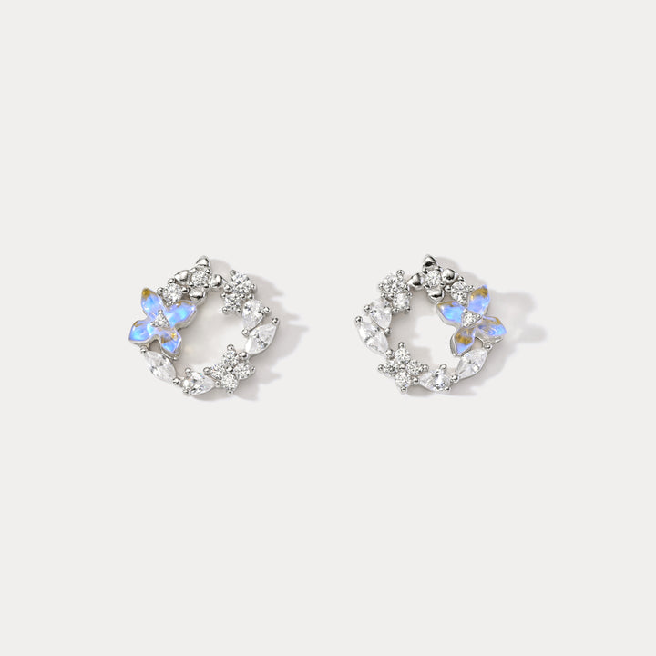 Selenichast Flower Silver Earrings