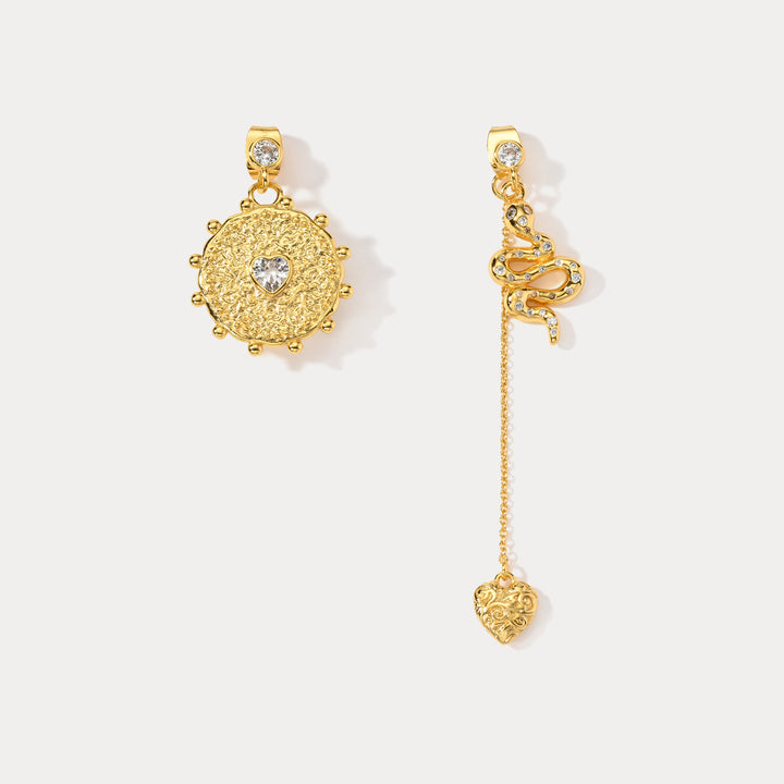Selenichast Snake Mismatched Earrings
