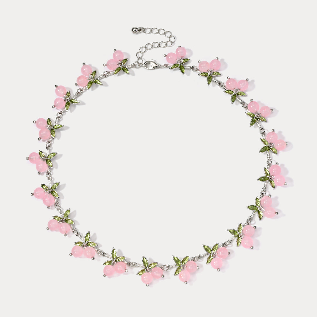 Selenichast Pink Raspberry Necklace