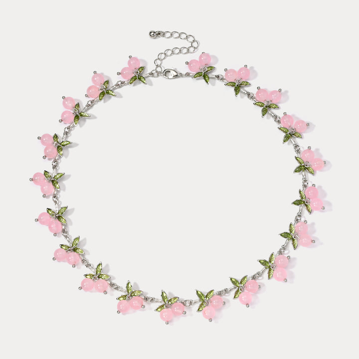 Selenichast Pink Raspberry Necklace