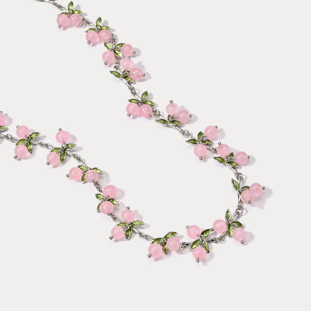 Selenichast Pink Raspberry Necklace