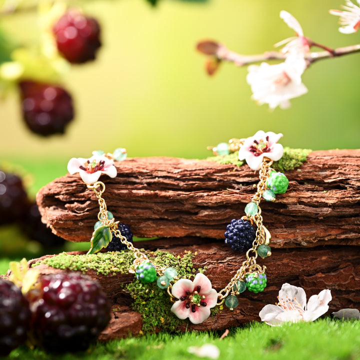 Blackberry Flower Beads Bracelet