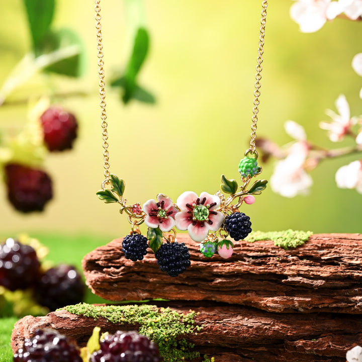 Blackberry Flower Necklace