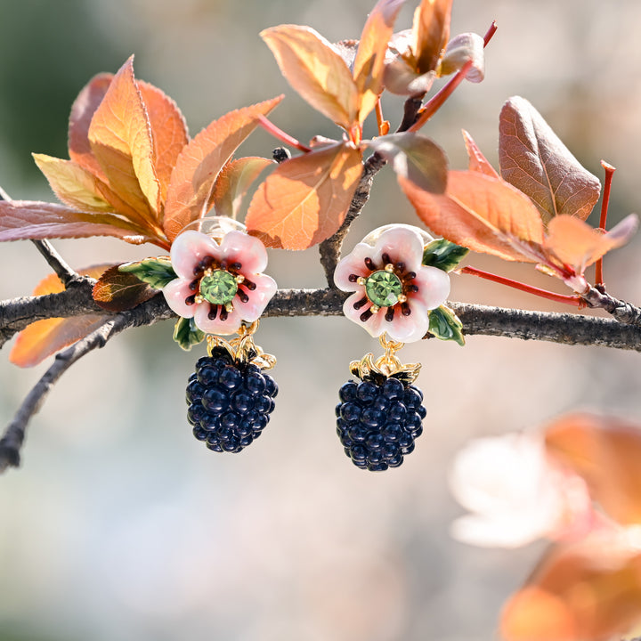 Blackberry Flower Earrings
