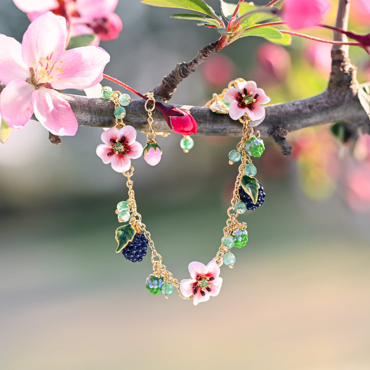Blackberry Flower Beads Bracelet