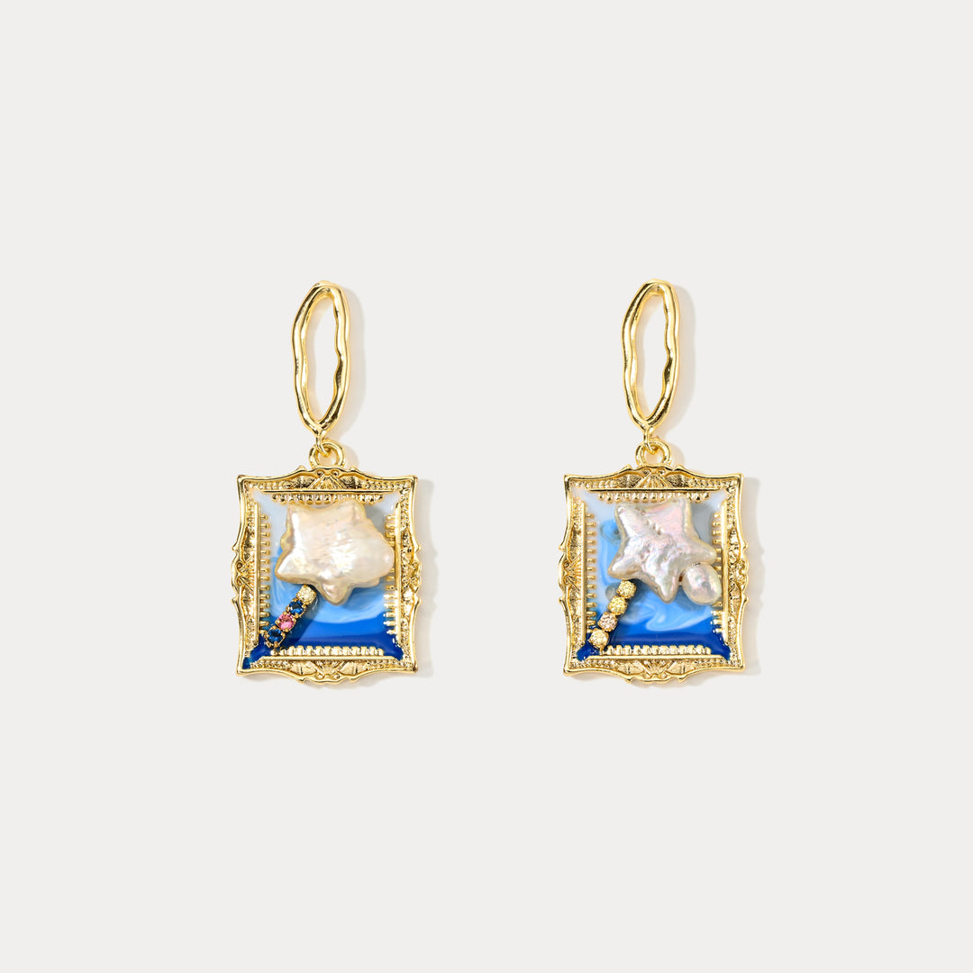 Selenichast Ocean Portrait Earrings