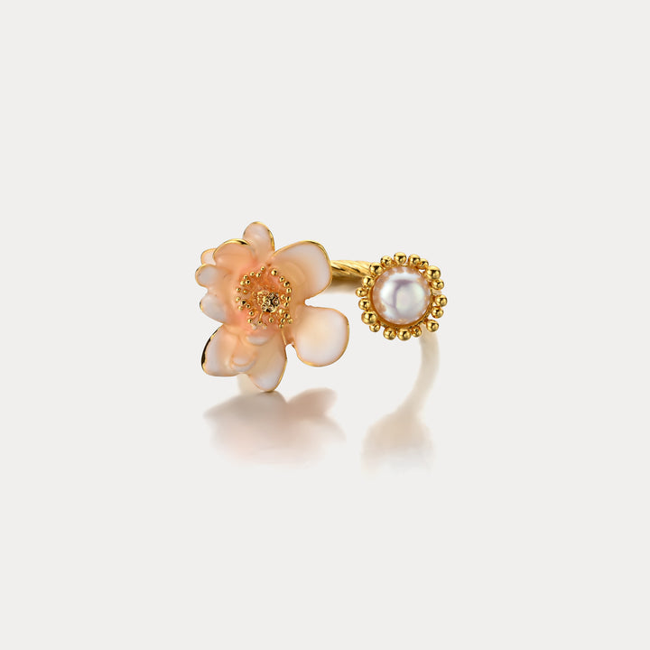 Selenichast Flower Pearl Ring