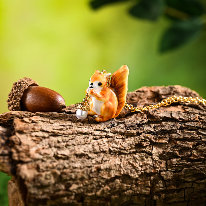 Cute Long Squirrel Necklace