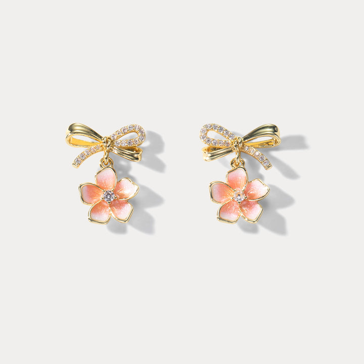 Selenichast  Sakura Bow Earrings