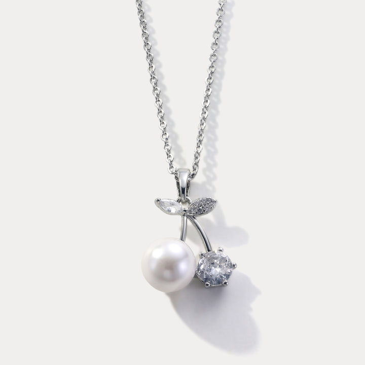 Selenichast Cherry Pearl Pendant Necklace