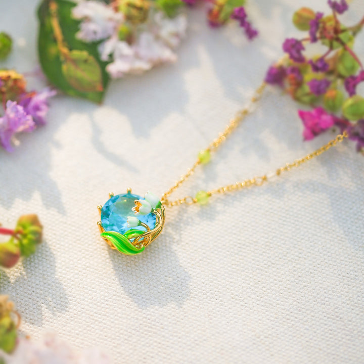 Lily of the Valley Aquamarine Necklace