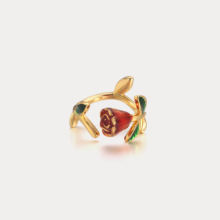 Selenichast Rose Enamel Ring