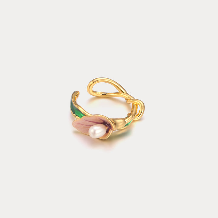 Selenichast Calla Ring with Pearl