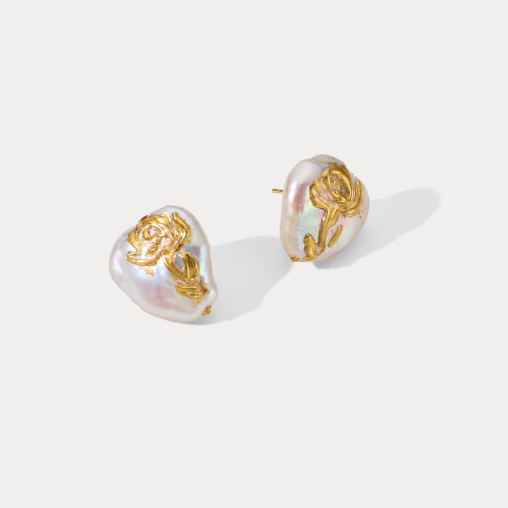 Rose Pearl Earrings
