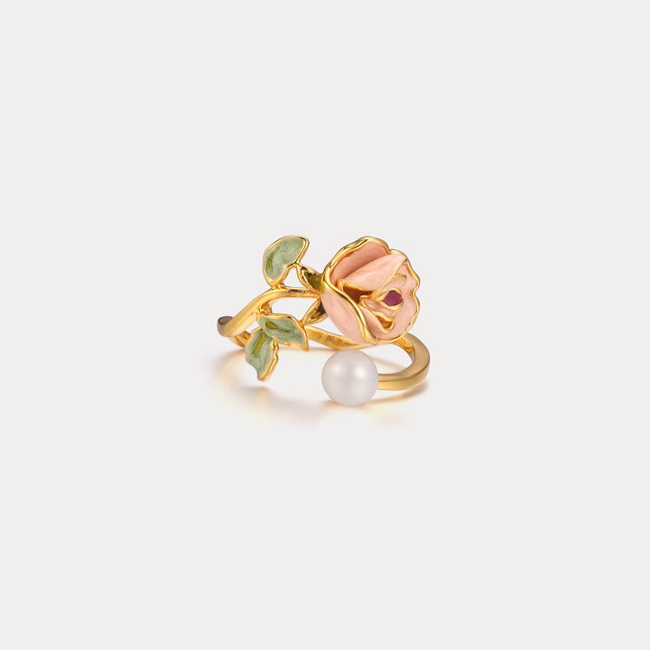 Selenichast Flower Enamel Ring