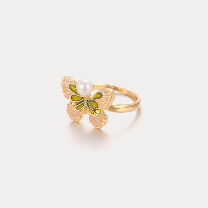 Selenichast Butterfly Enamel Ring