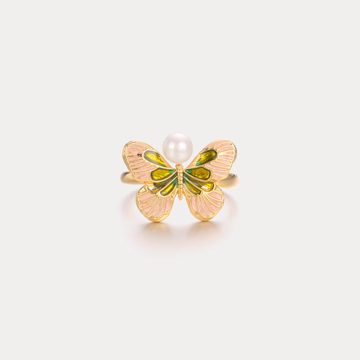 Selenichast Butterfly Enamel Ring