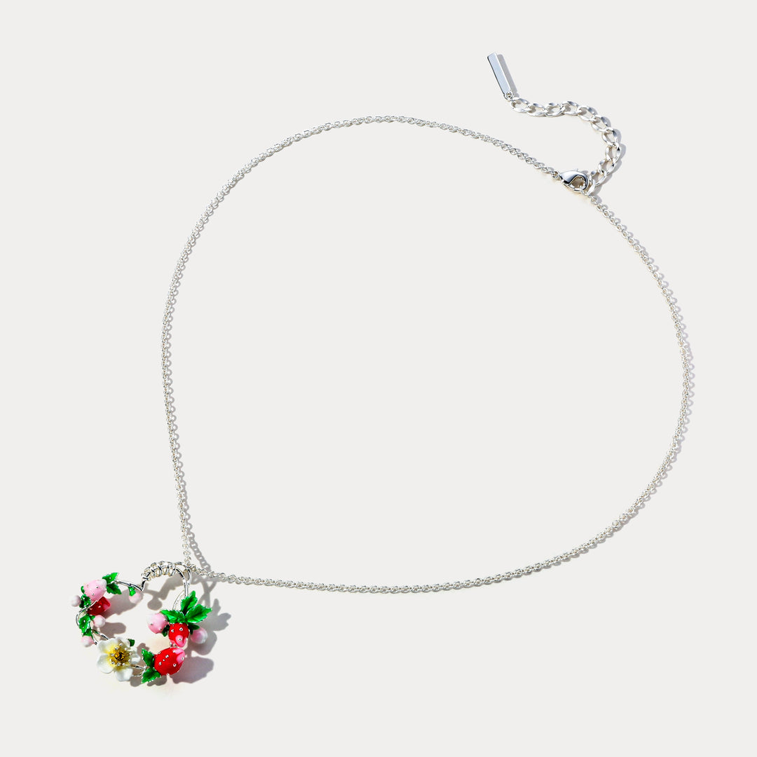 Strawberry Heart Shaped Necklace