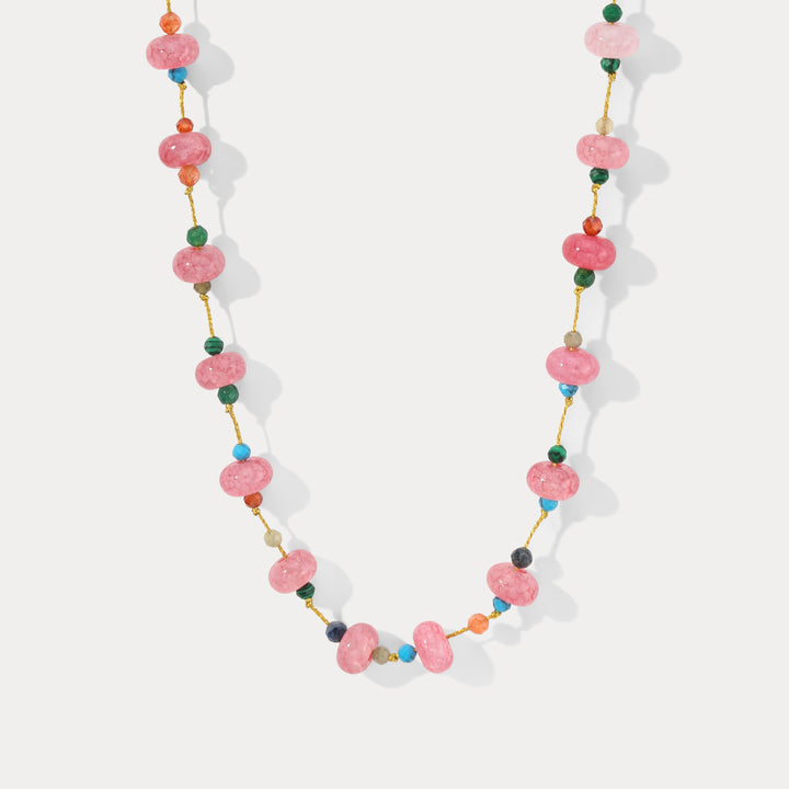 Selenichast Rose Quartz Beaded Necklace