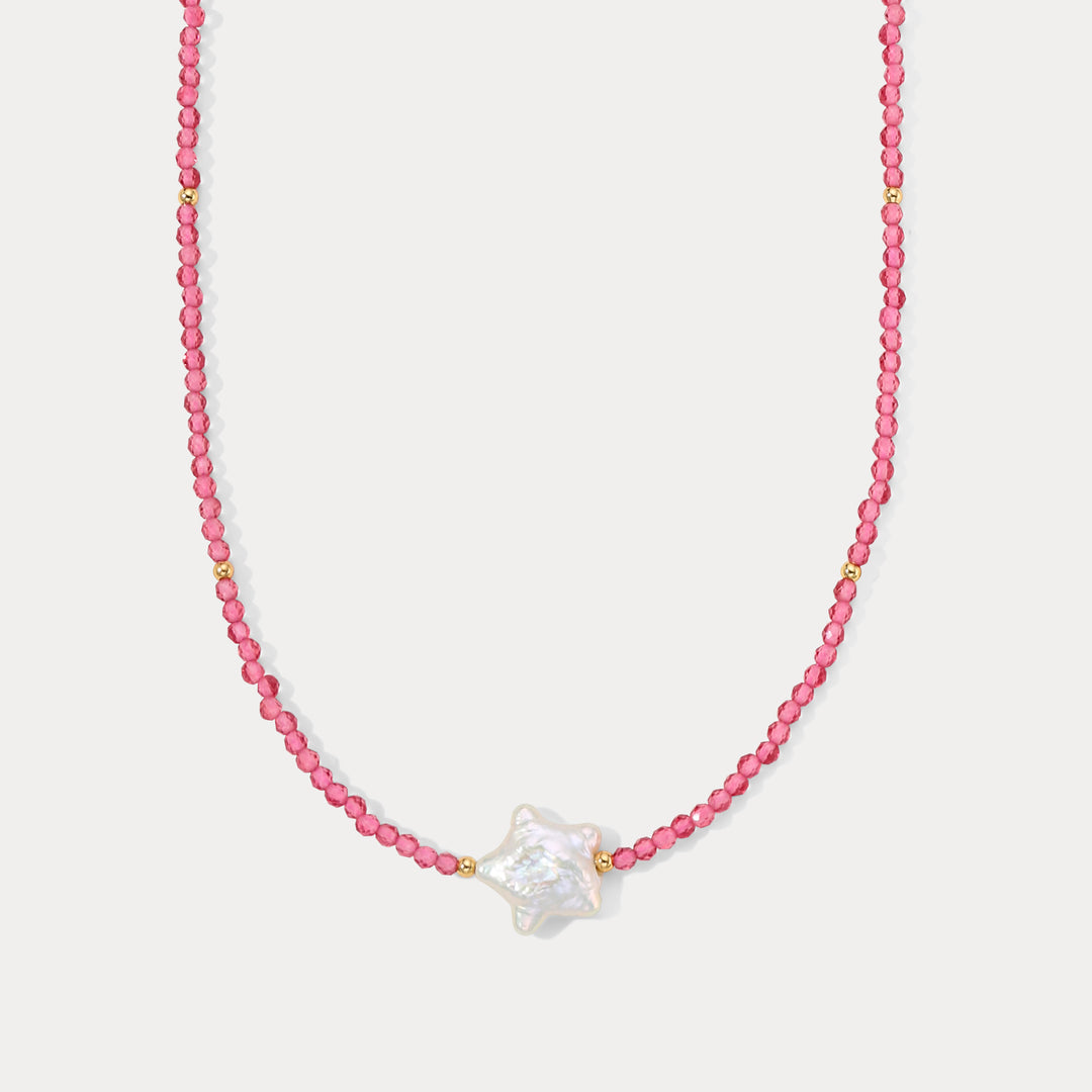 Selenichast Star Pearl Bead Necklace